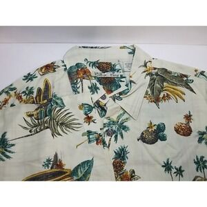 Batck Bay Mens Short Sleeve Button‎ Up Hawaiian  Shirt XL Floral